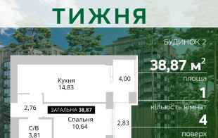 Пропозиція «КВАРТИРА ТИЖНЯ»!